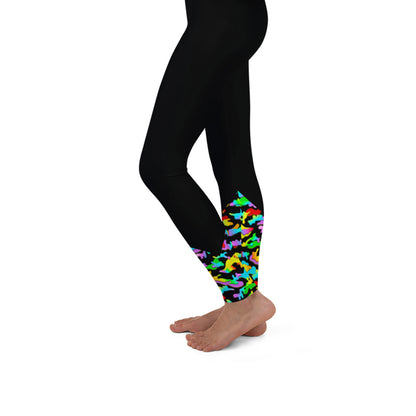 Youth Leggings, Rainbow Camouflage, Various Colors