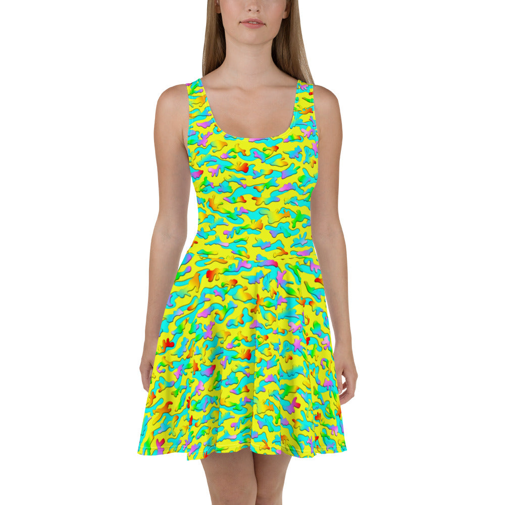 Skater Dress, Rainbow Camouflage, Various Colors