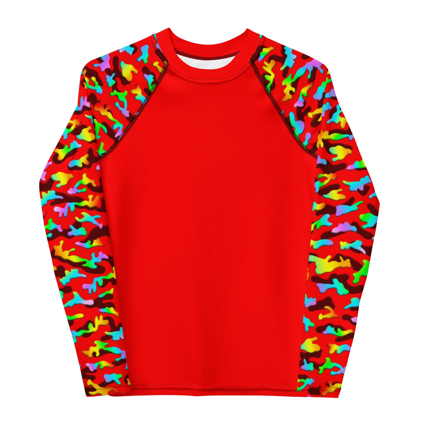 Youth Rash Guard Shirt, Rainbow Camouflage, Various Colors