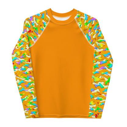 Youth Rash Guard Shirt, Rainbow Camouflage, Various Colors