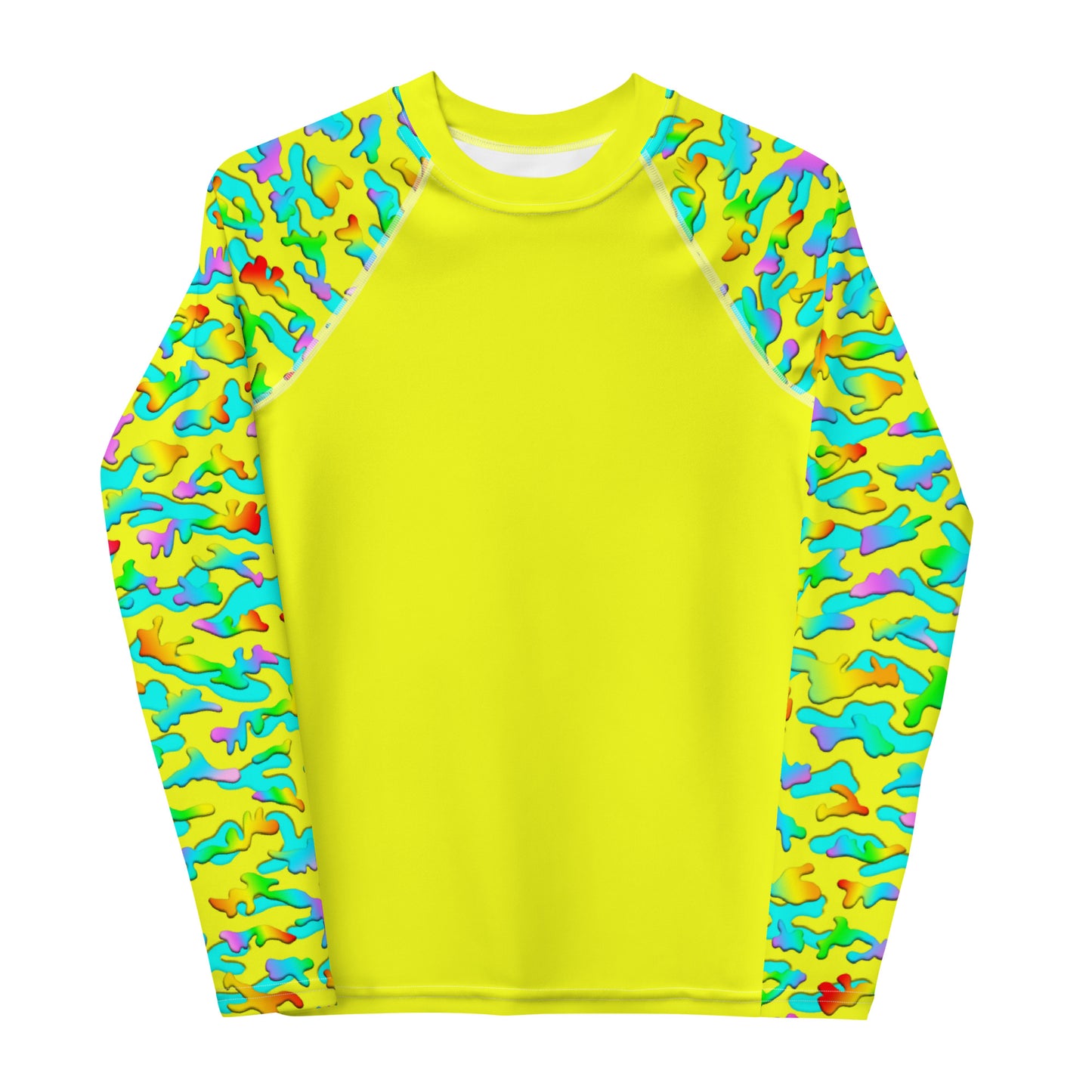 Youth Rash Guard Shirt, Rainbow Camouflage, Various Colors