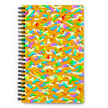 Rainbow Camouflage Soft-Touch Spiral Notebook - Various Colors