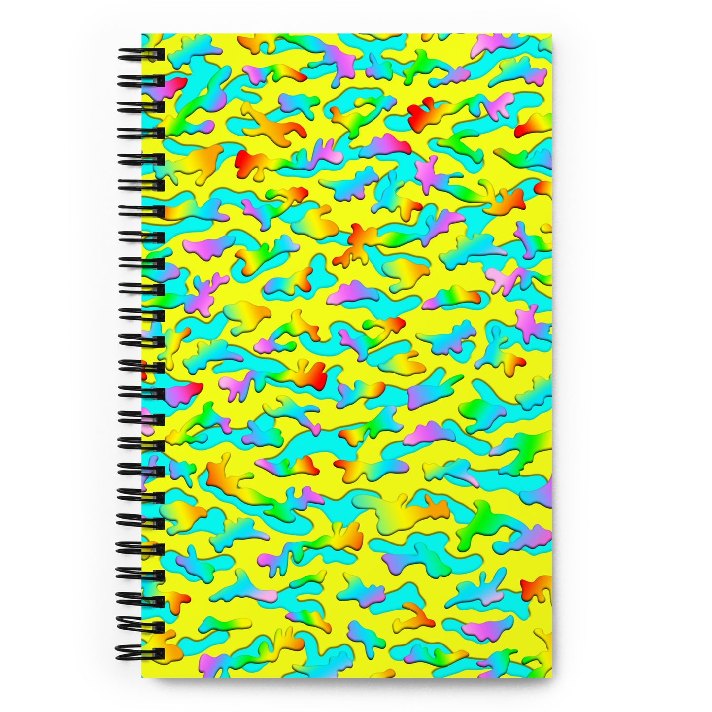 Rainbow Camouflage Soft-Touch Spiral Notebook - Various Colors