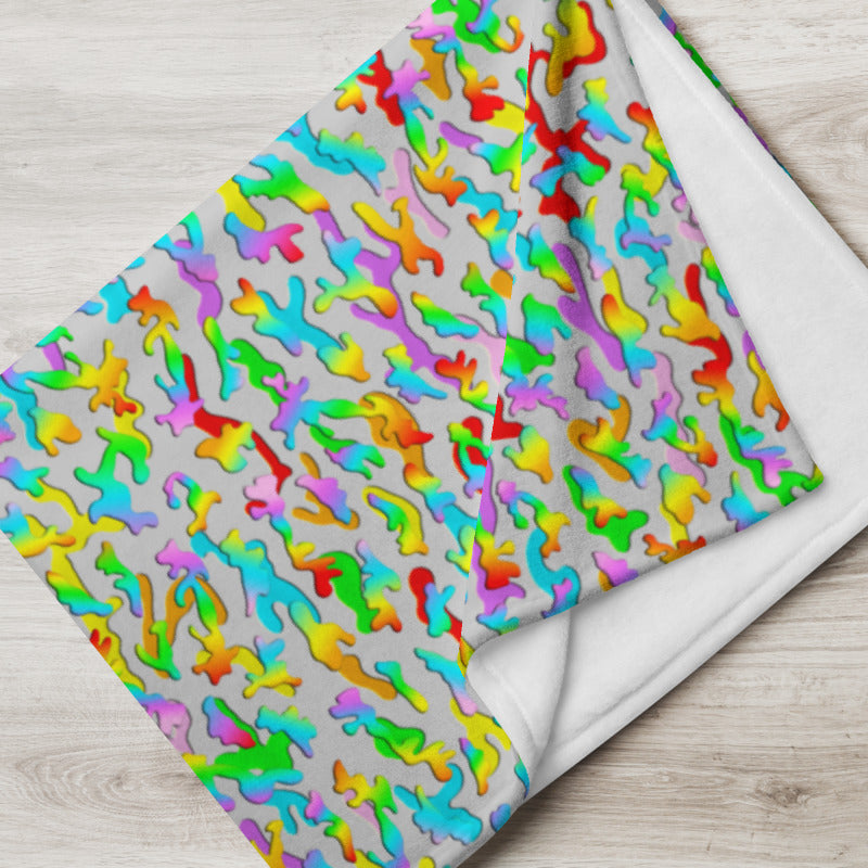 Rainbow Camouflage Throw Blanket