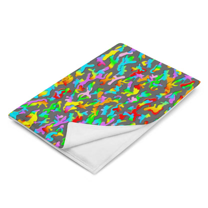 Rainbow Camouflage Throw Blanket