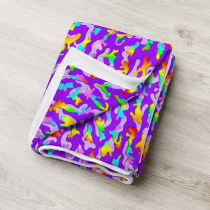 Rainbow Camouflage Throw Blanket